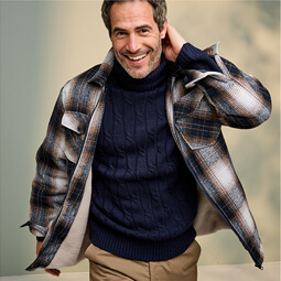 Pegasus Sherpa Lined Zip Overshirt - MF665